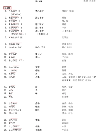 大家的日本语28课