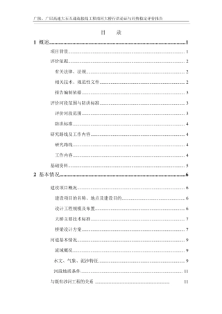 大桥行洪论证与河势稳定评价报告