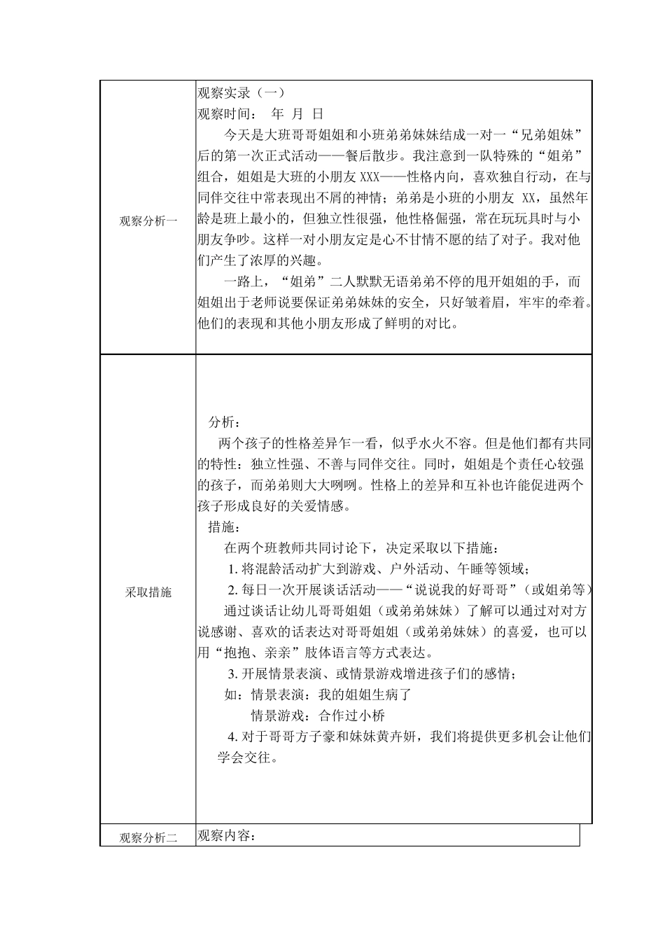 大班个案观察记录10篇_第1页