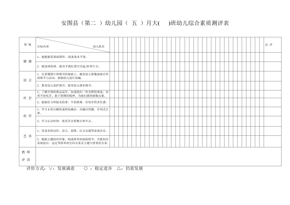 大班幼儿综合素质测评表3—12_第3页