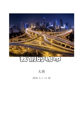 大班我们的城市主题计划