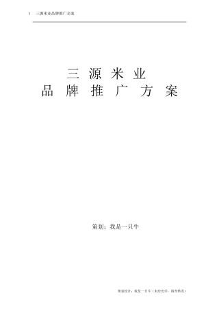 大米品牌推广方案