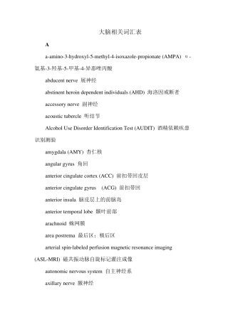 大脑词汇翻译
