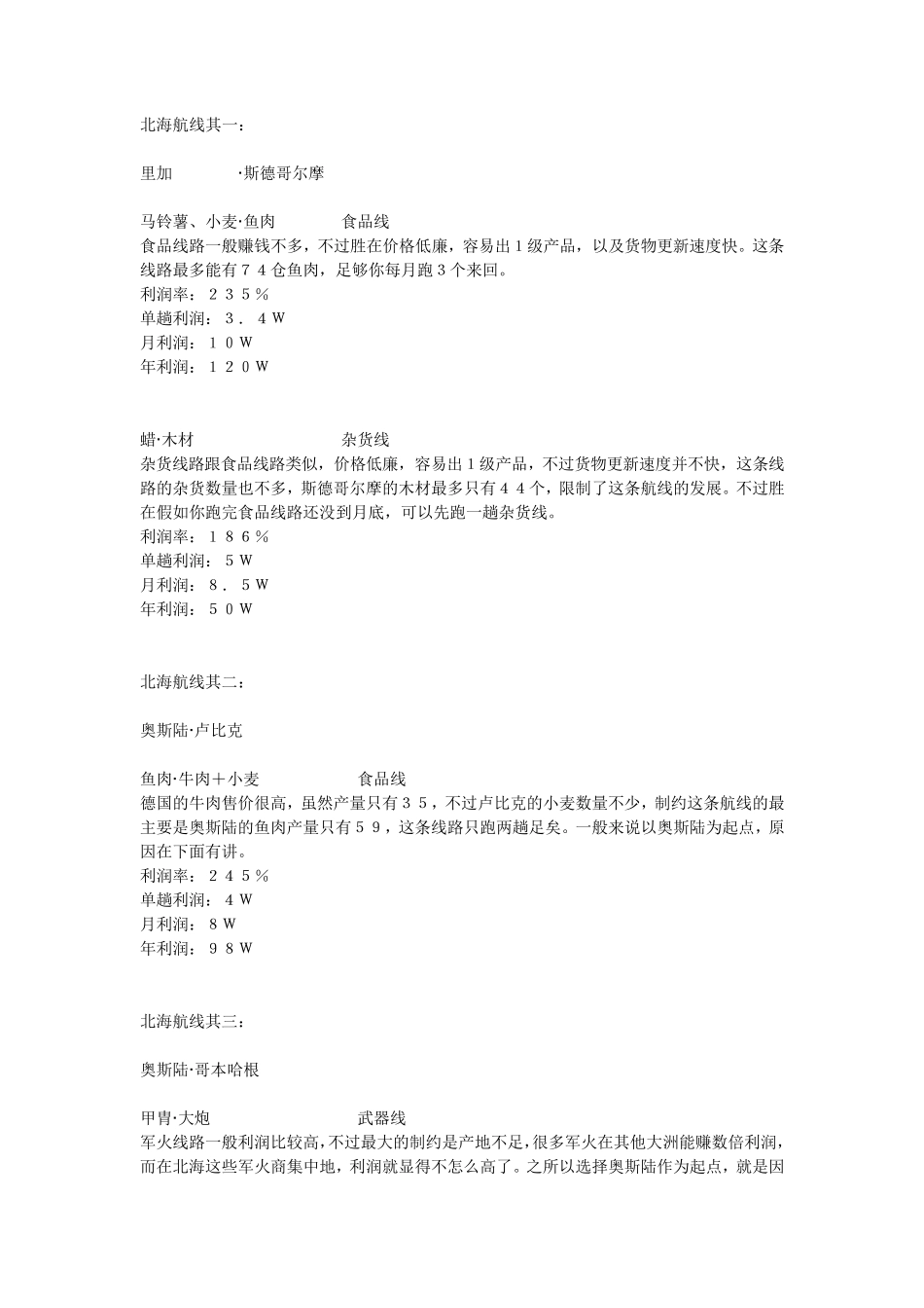 大航海时代4威力加强版黄金商线及倾销路线完全版_第1页