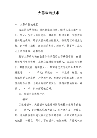 大蒜栽培技术1
