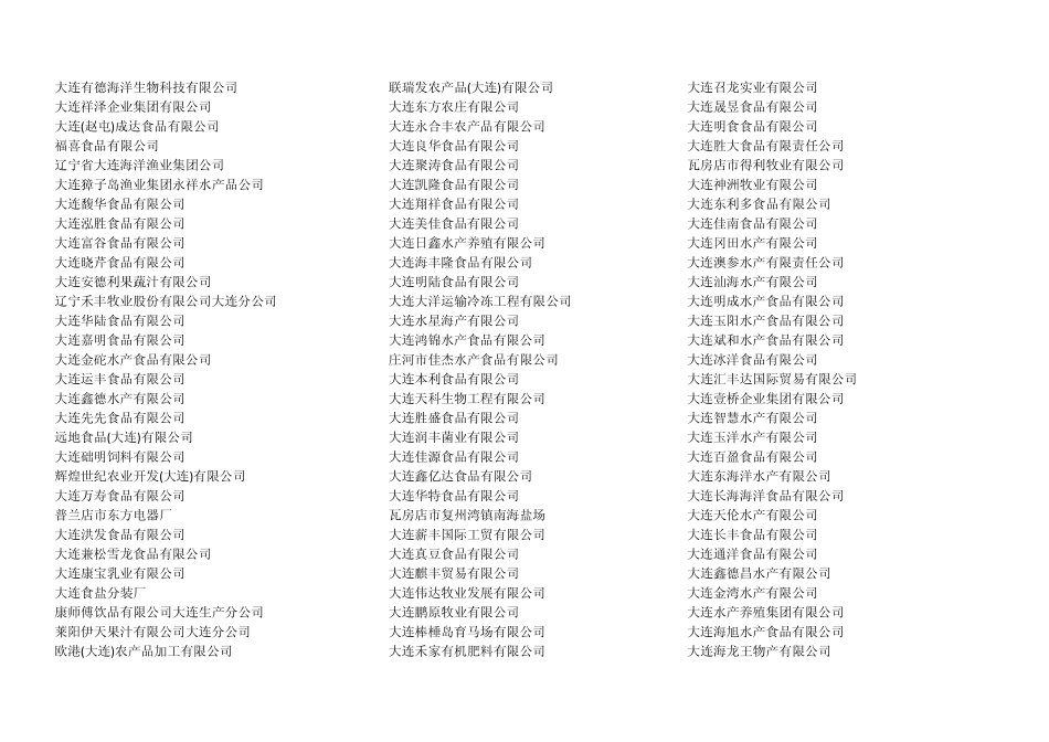 大连食品公司_第1页