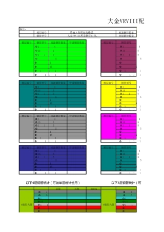 大金VRVIII配管自动合量及制冷剂追加量公式