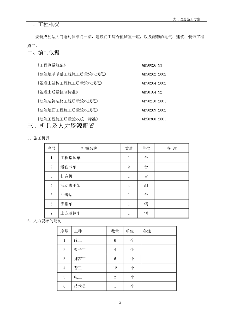 大门施工方案_第2页