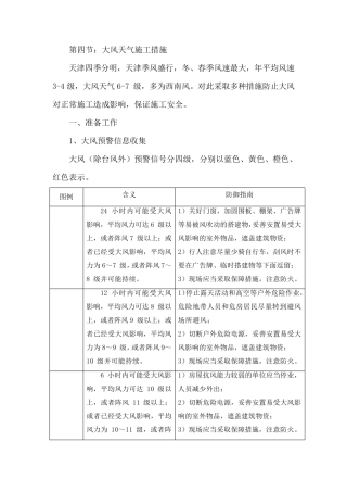 大风天气施工措施