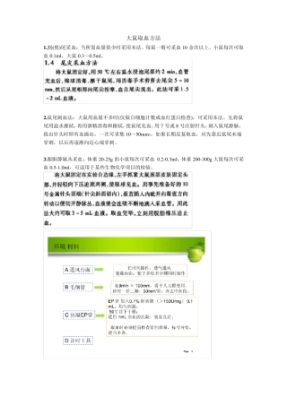 大鼠取血方法