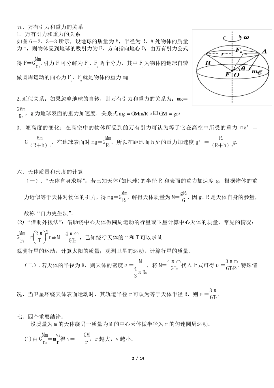 天体运动总结_第2页