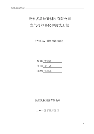 天宏空冷器清洗方案