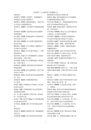 天正命令大全