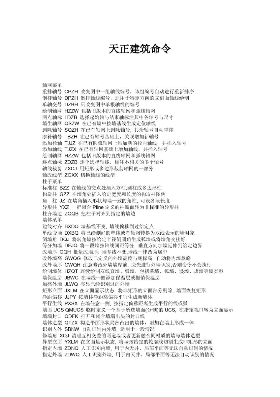 天正建筑8.0标准教程天正建筑命令_第1页