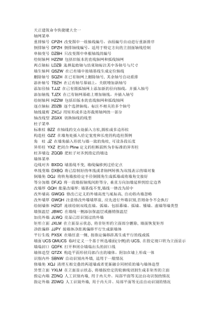 天正建筑命令快捷键大全一