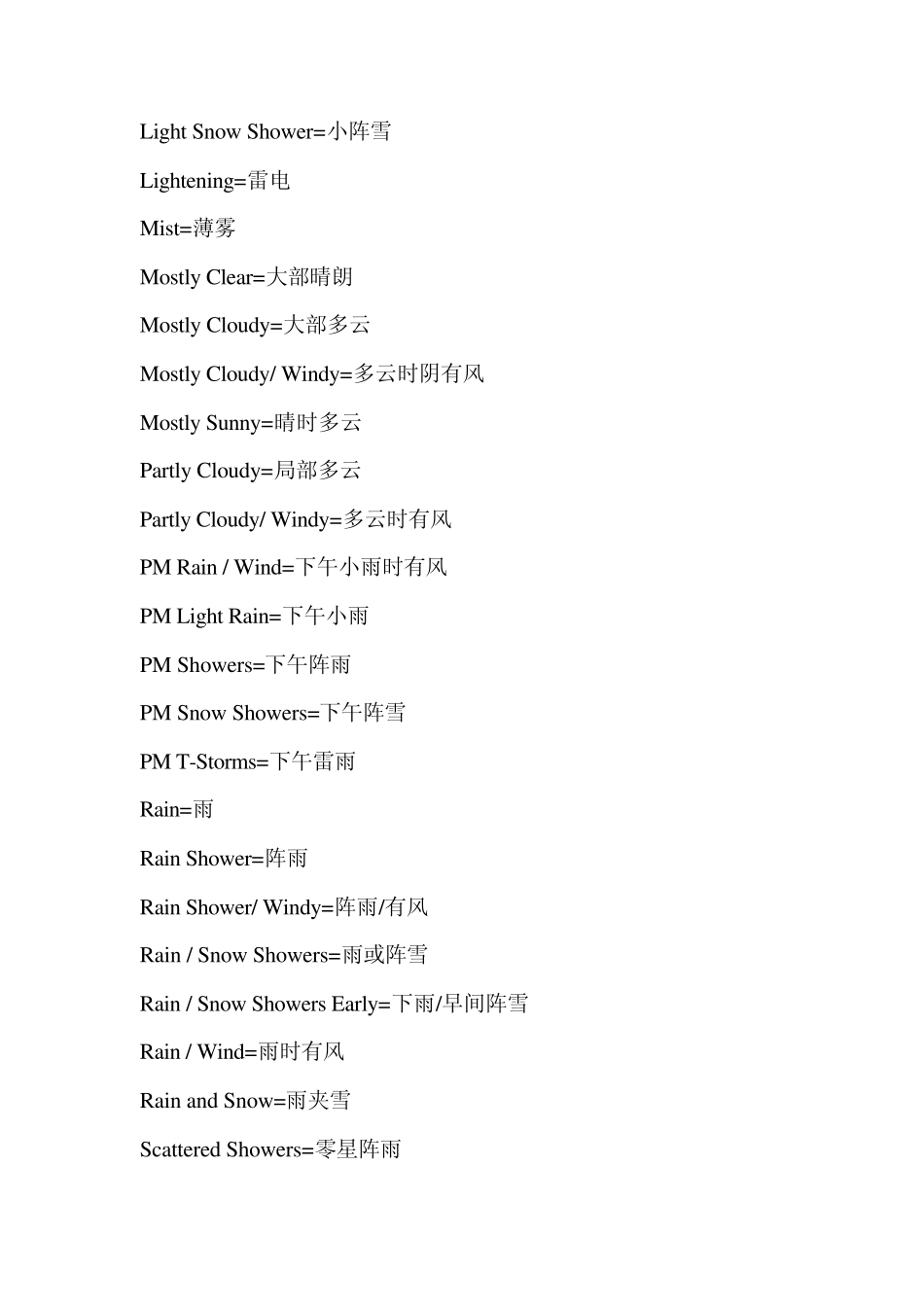 天气预报的英语表达方式_第3页