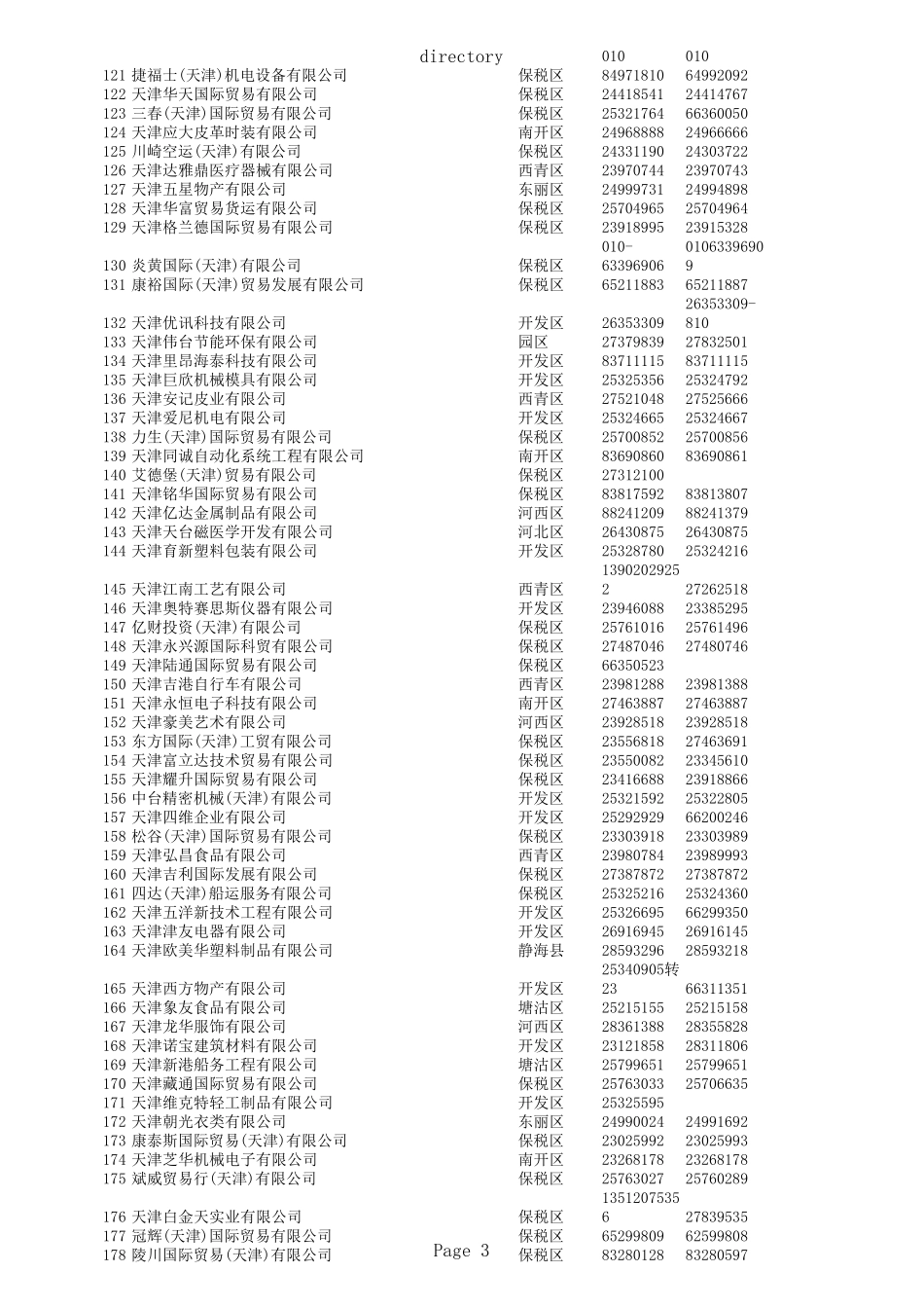 天津企业电话资料5626条_第3页