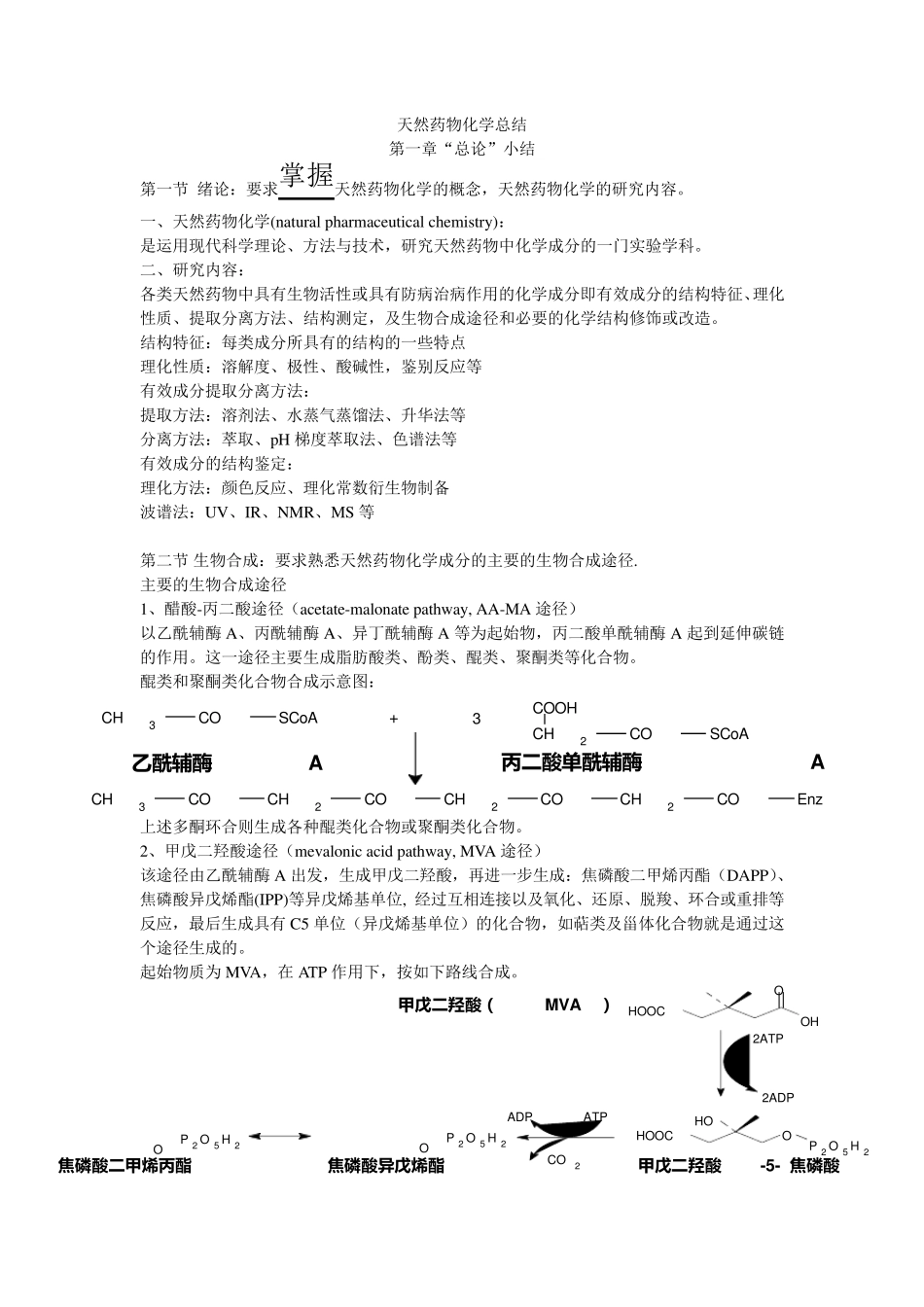 天然药物化学总结_第1页