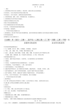 天然药物化学总结归纳