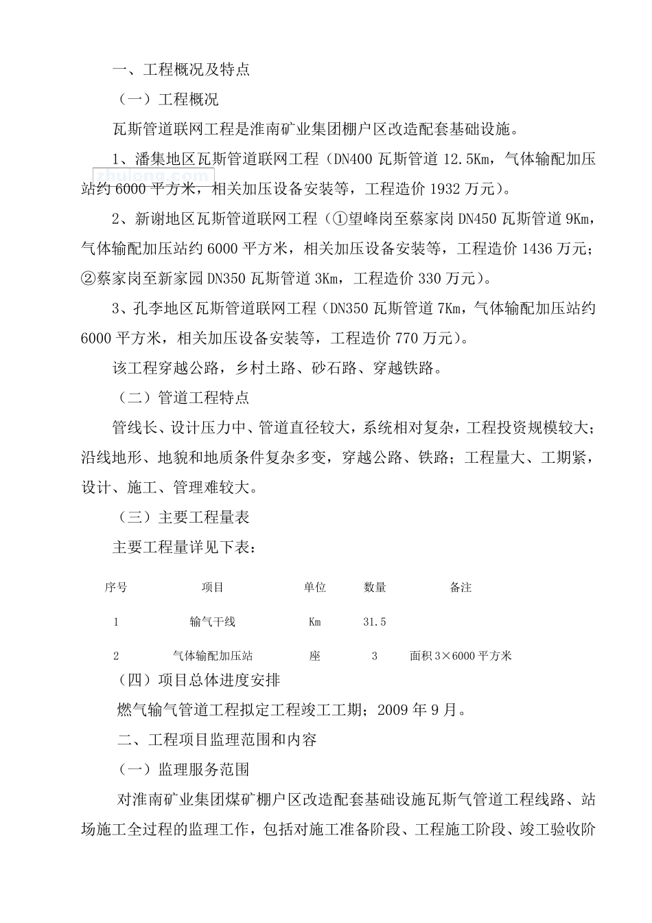 天燃气管道埋设工程监理大纲_第3页