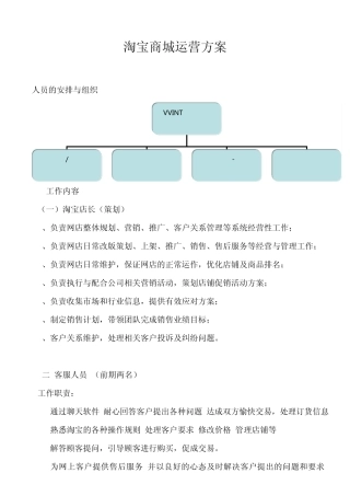 天猫商城运营方案