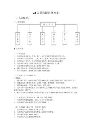 天猫店铺运营系统方案