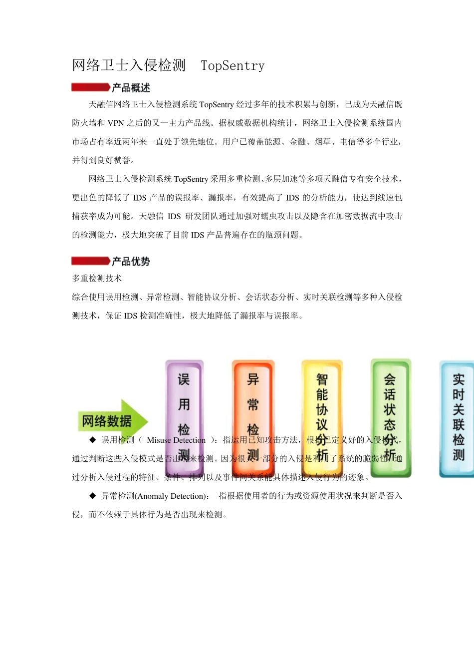 天融信网络卫士入侵检测系统IDS产品白皮书_第2页