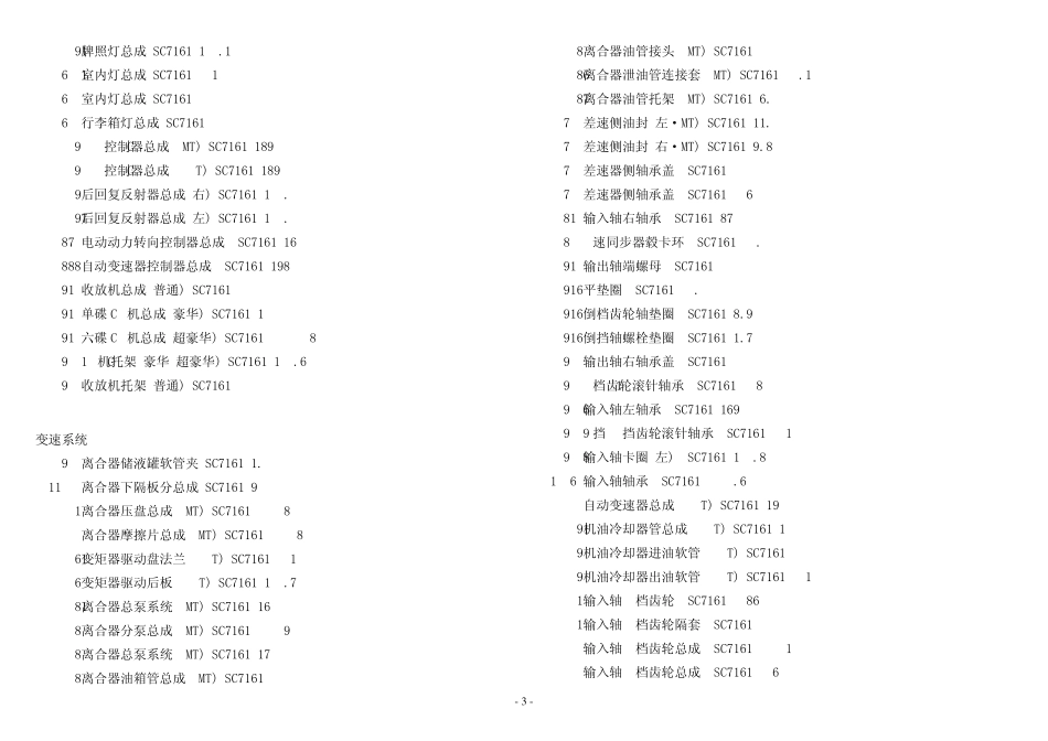 天语SX4零配件一览表_第3页