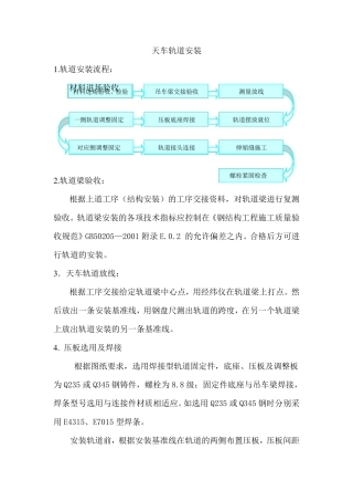 天车轨道安装