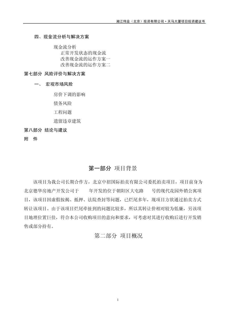 天马大厦项目投资建议书_第3页