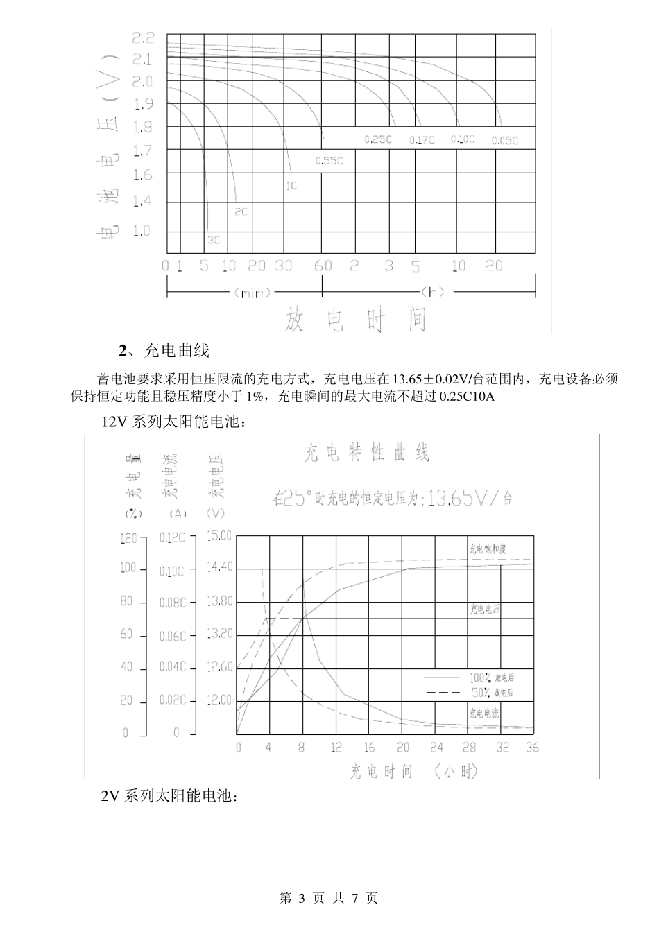 太阳能免维护蓄电池说明书_第3页