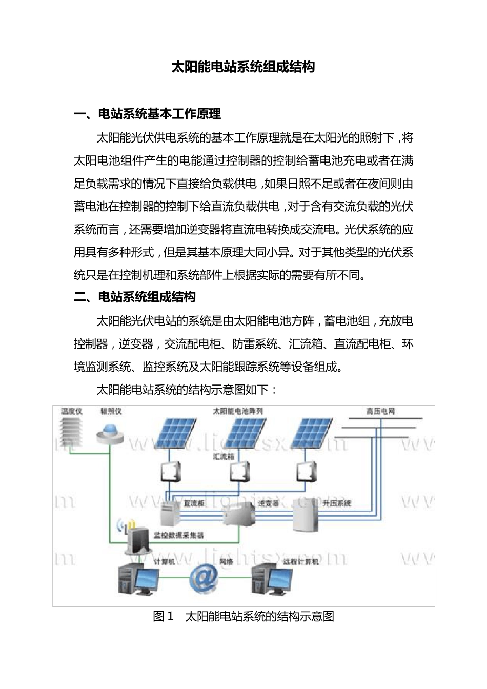 太阳能电站系统组成结构_第1页