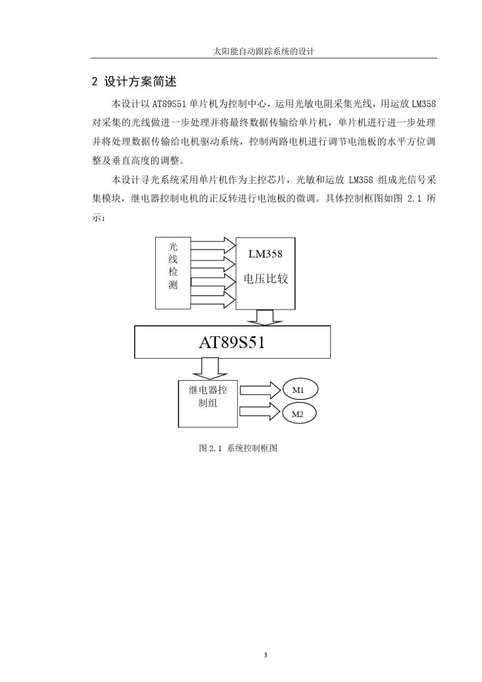 太阳能自动跟踪系统设计_第3页