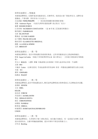奢侈品牌排名和中国式特色