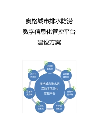 奥格城市排水防涝数字信息化管控平台建设方案(彩页版)