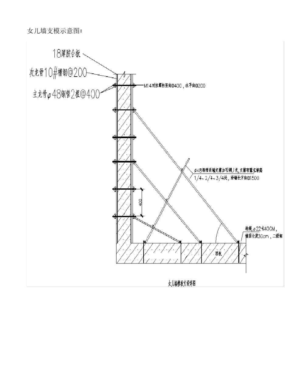女儿墙支模施工方案_第2页