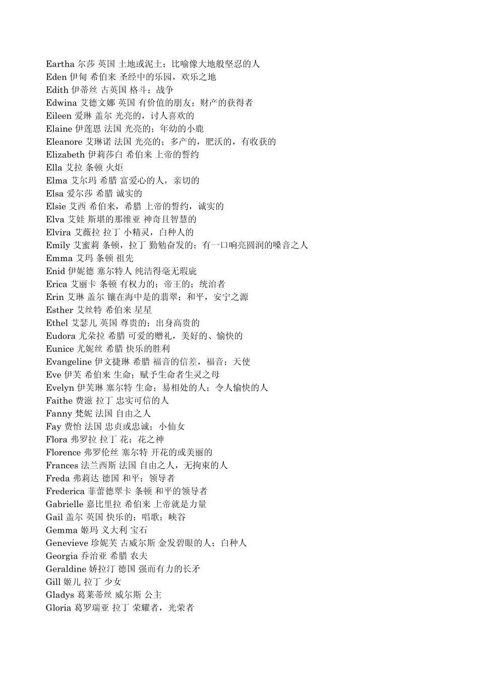 女孩英文名字_第3页