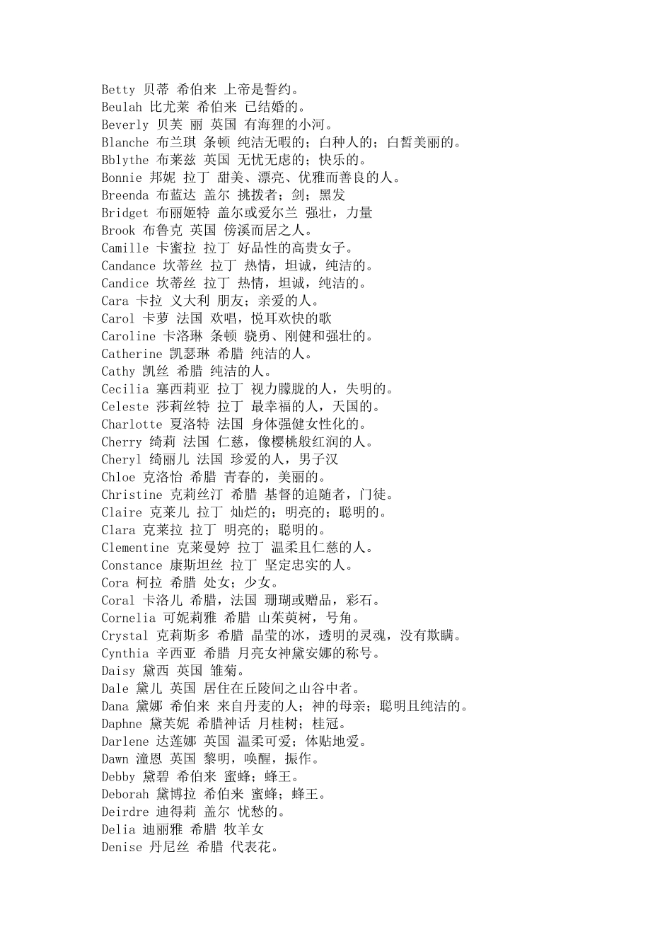 女生英文名字大全_第2页