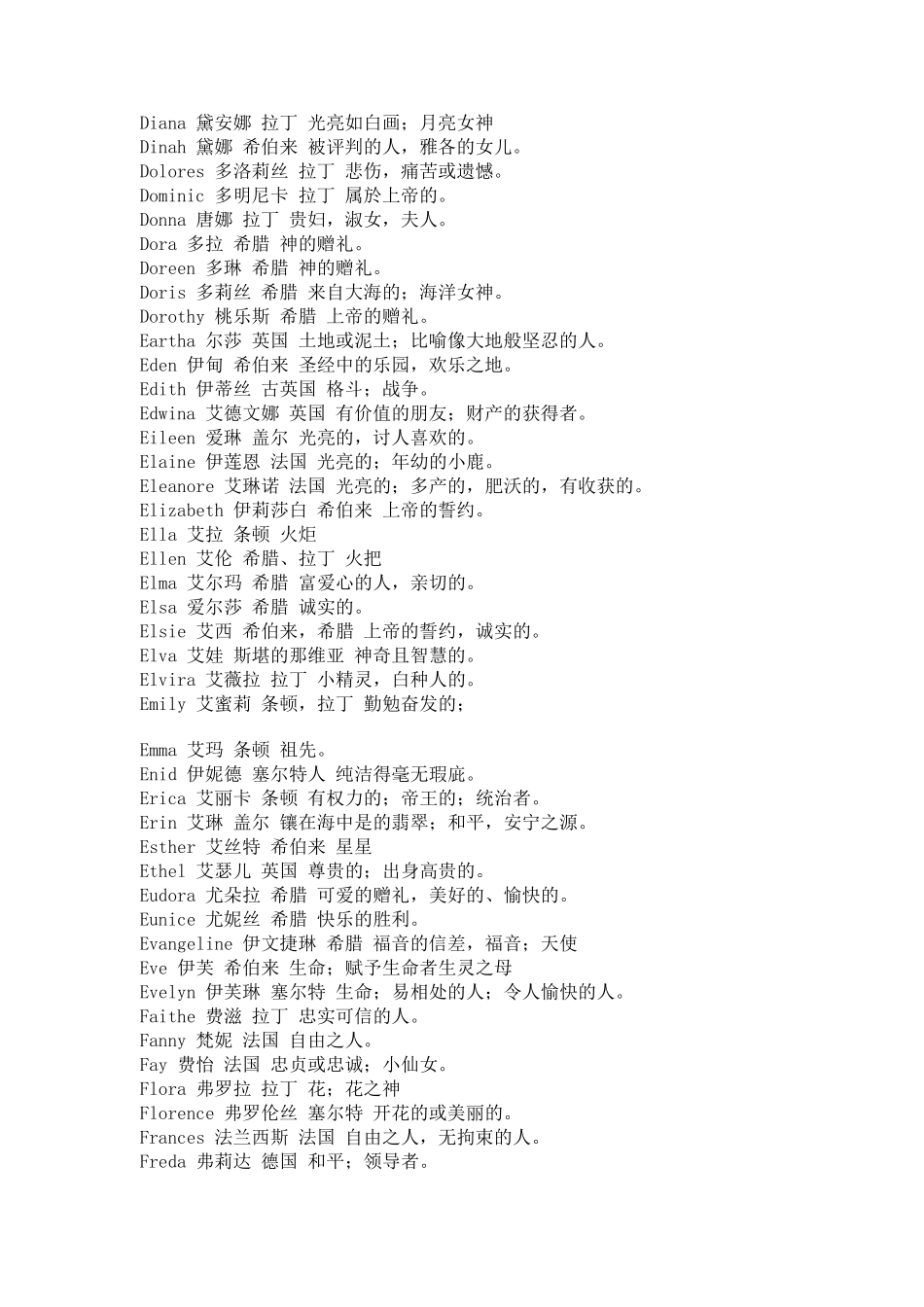 女生英文名字大全_第3页