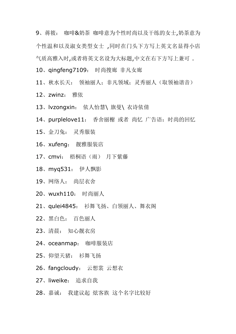 女装服装店名大全_第3页