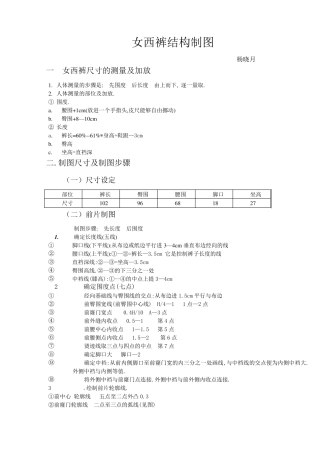 女西裤结构制图