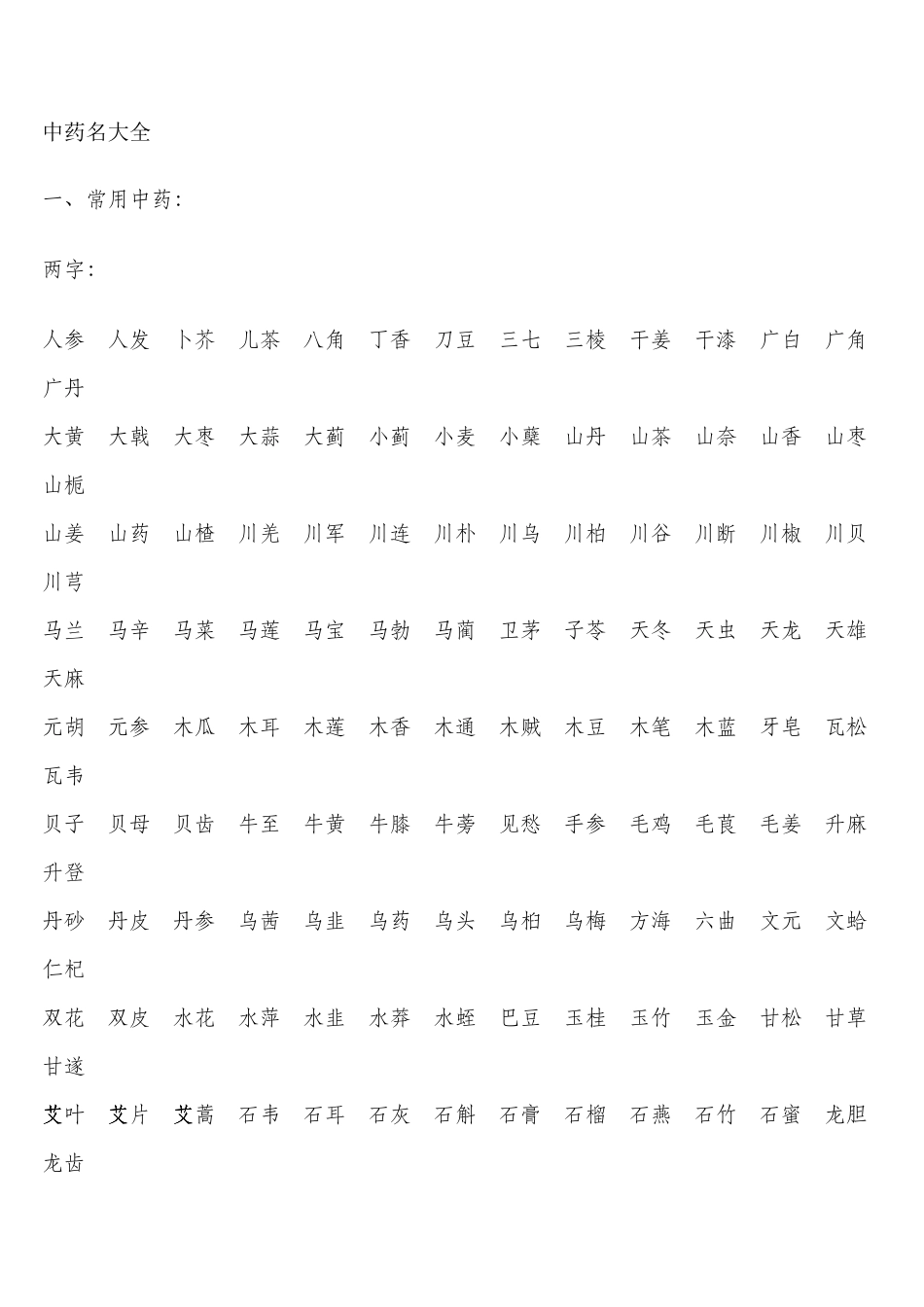 好听的中药名字_第1页