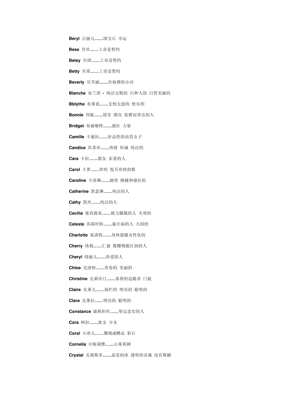 好听的女英文名_第2页