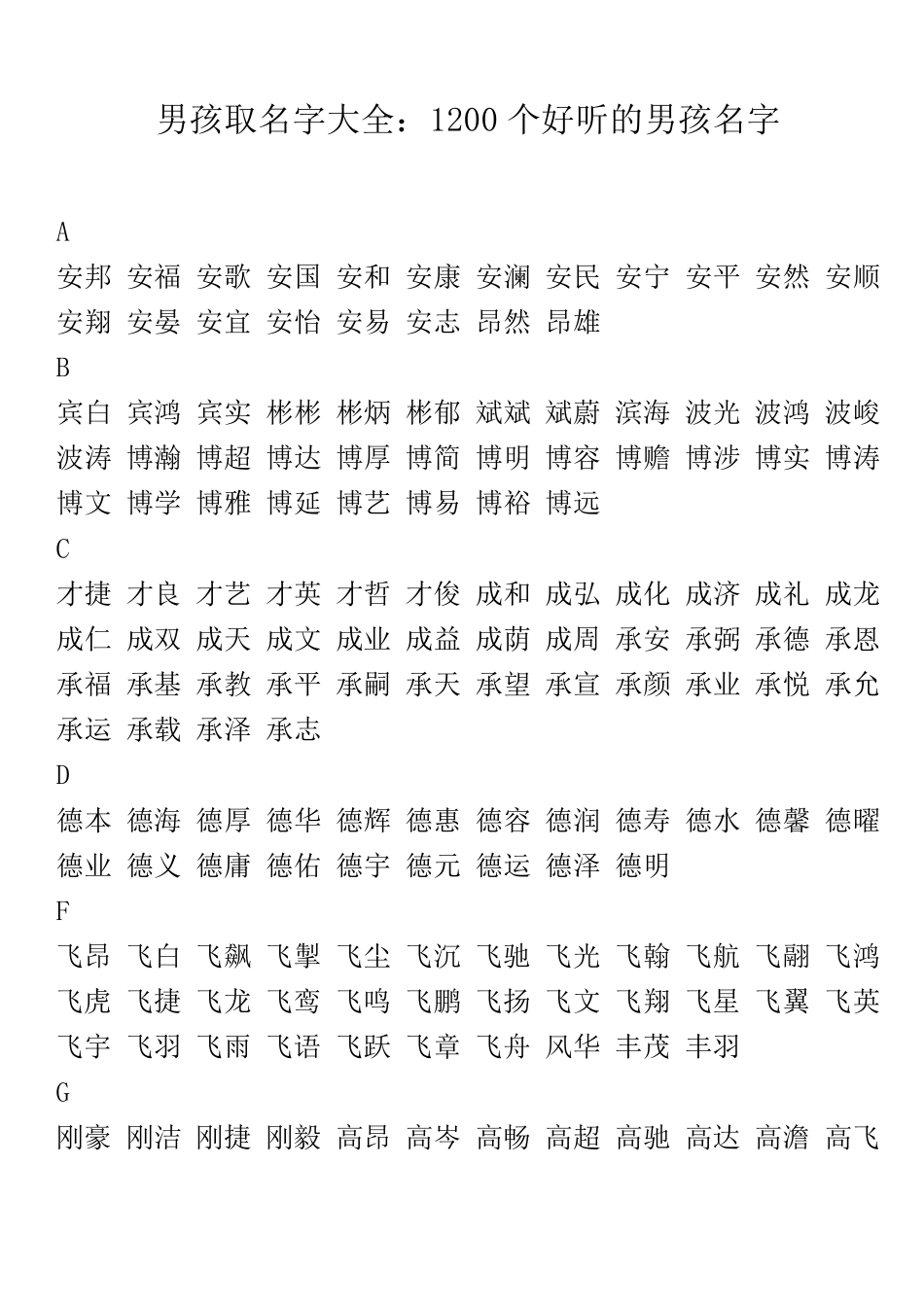 好听的男孩名字大全_第1页