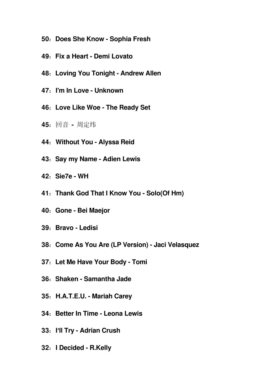 好听的英文歌曲,作为背景音乐很给力哦_第1页