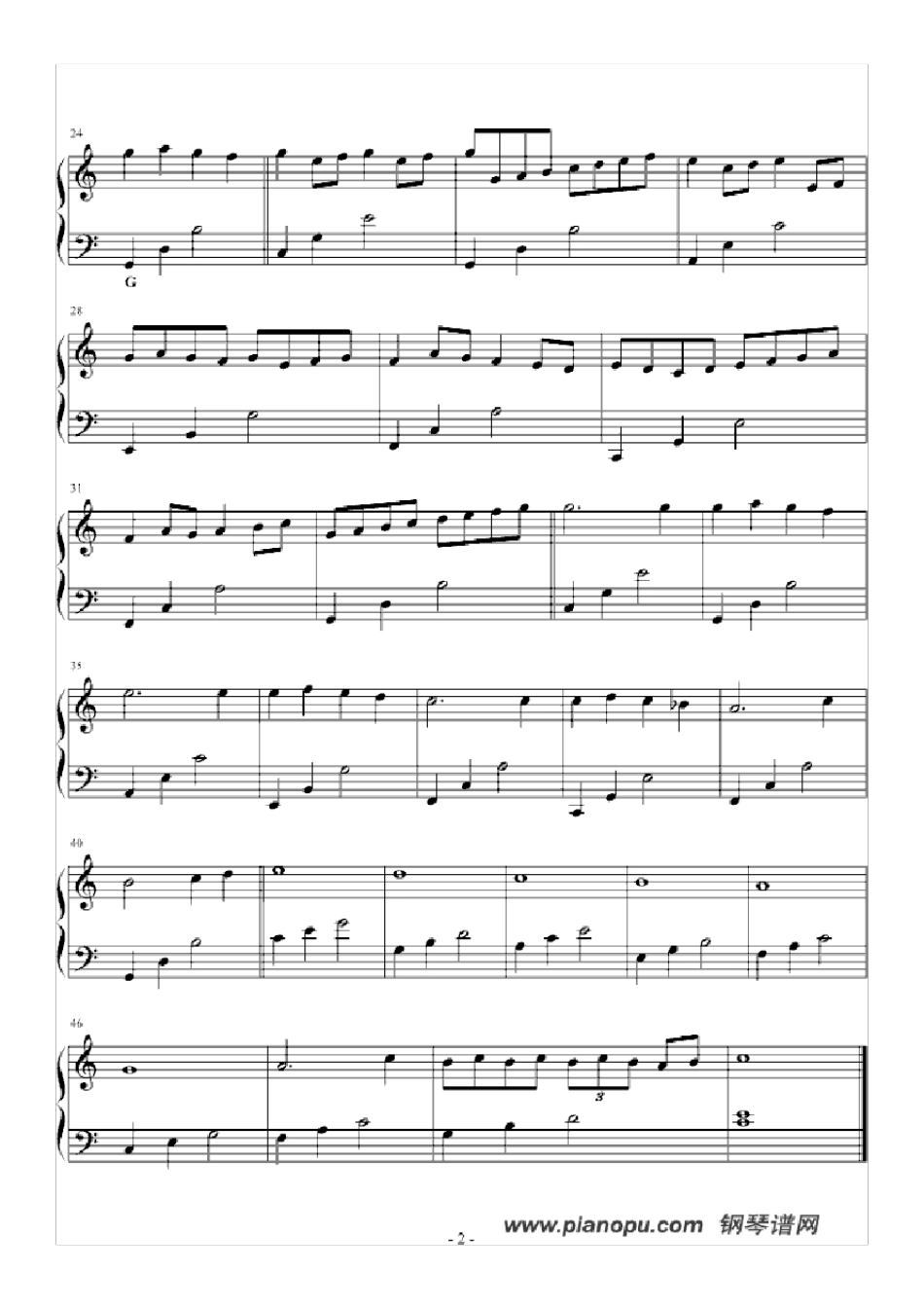 好听简单的钢琴谱_第2页