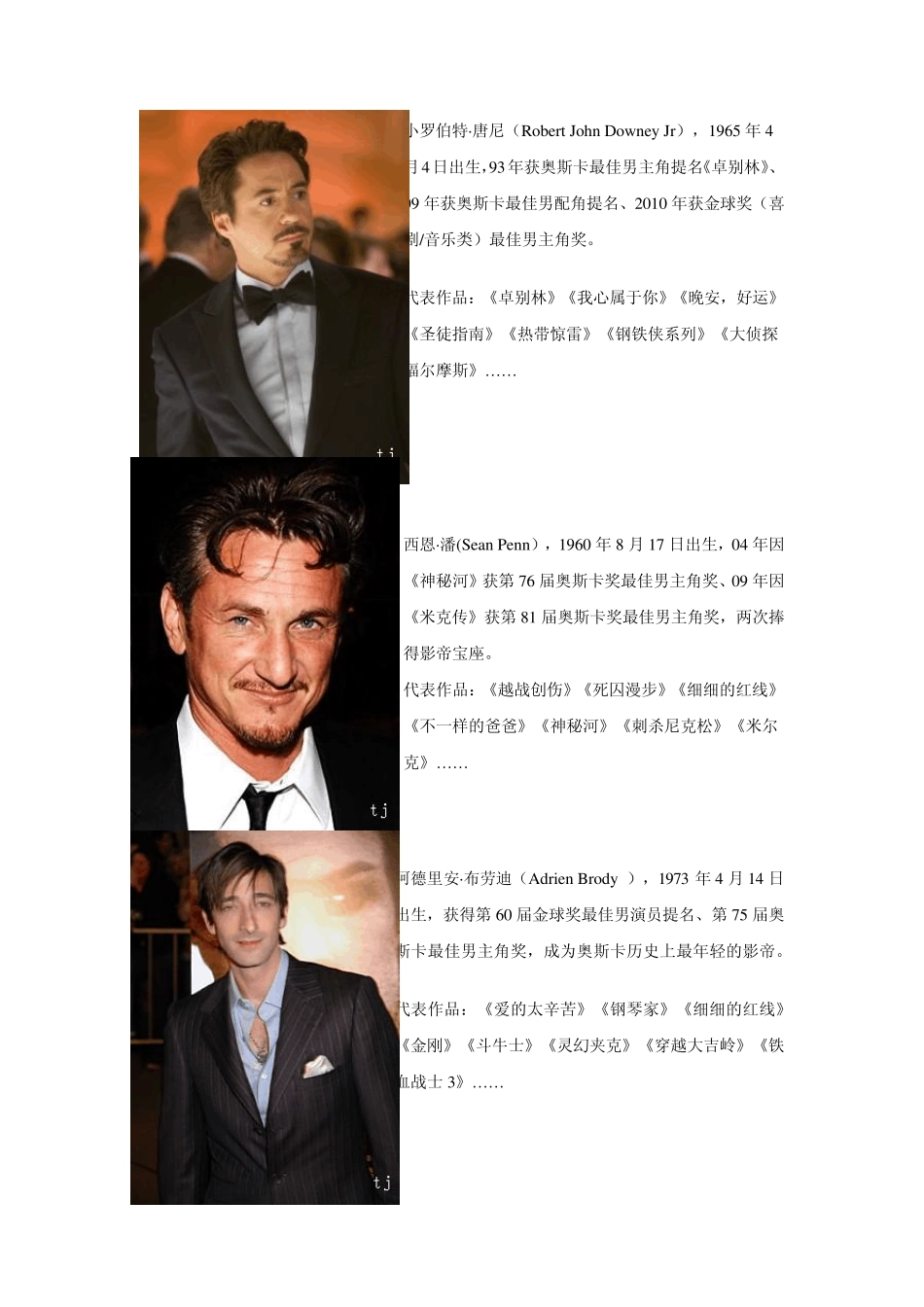 好莱坞男影星集锦_第3页