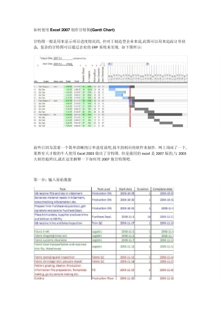 如何使用Excel2007制作甘特图(GanttChart)