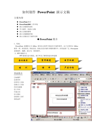 如何制作PowerPoint演示文稿
