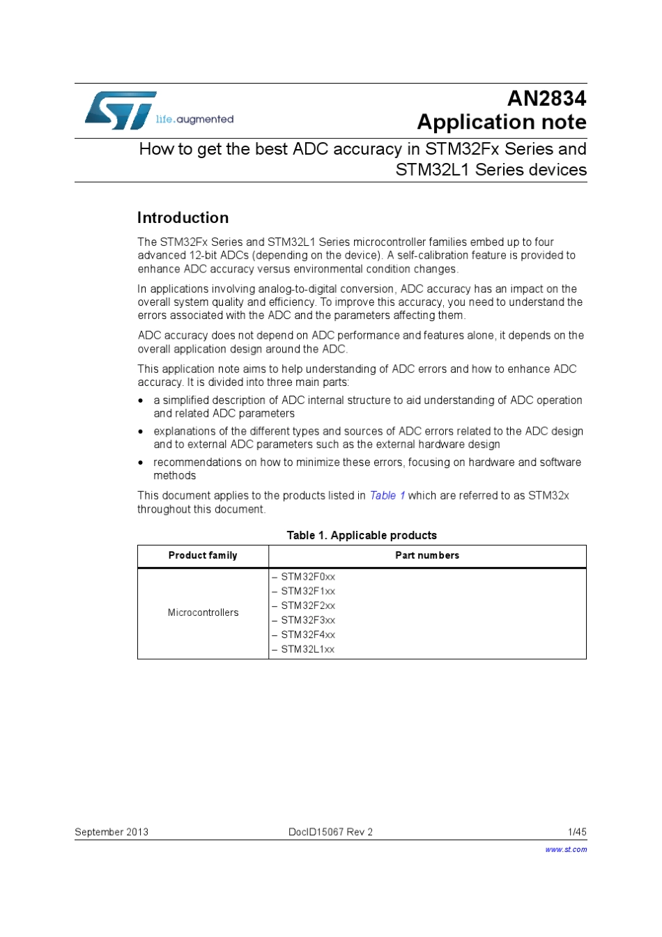 如何在STM32Fx系列和STM32L1系列器件中获得最好的ADC精度_第1页
